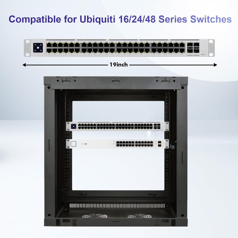 PhyinLan Rack Mount Kit for Ubiquiti Switch, 1U Rack Ears for Ubiquiti 16/24/48 Series Switches - Image 2
